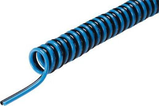DUO Spiral Kunststoffschlauch 12 x 2 mm bl-sw hydrolysebeständig