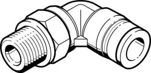 Steckverschraubung L-Form Standard Außengewinde G1/4 - 12 mm