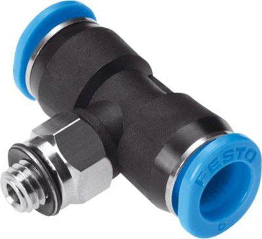 Steckverschraubung T-Form Mini Außengewinde M5 - 4 mm