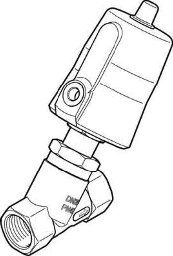 Schrägsitzventil 2/2 Wege Ruhestellung geschlossen G3/4 - Edelstahl