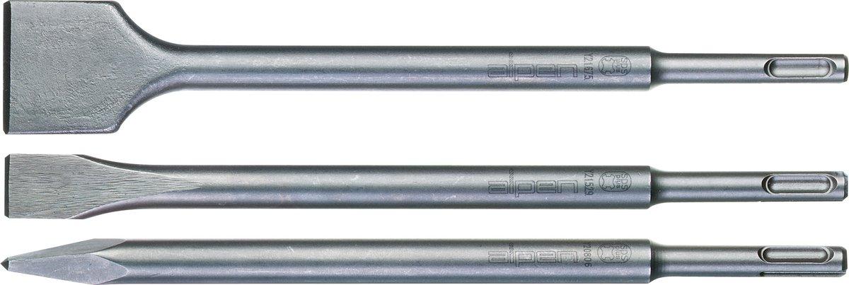 SDS-plus Meißelset Gewerbepack 3-tlg. Meißel spitz / flach / breit