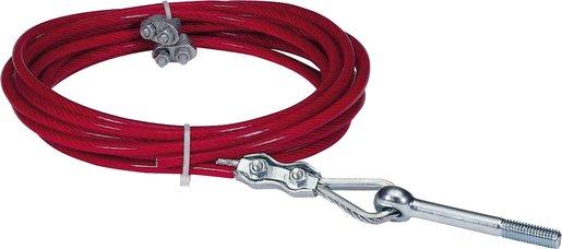 Montagefertig mit rotem PVC-Mantel - Zubehör für Seilzugschalter