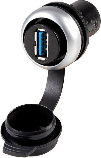 Frontelement chrom + USB 3.0 A/A