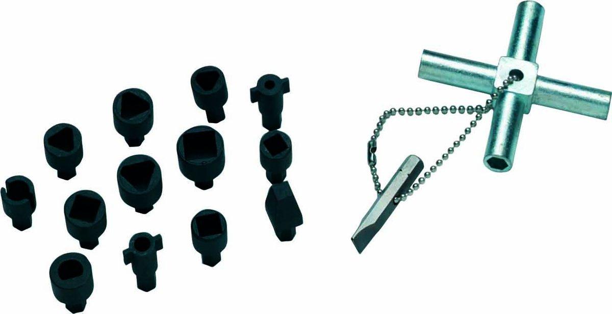 Multi-Key-Set kompletter Satz Schlüsselkreuz in Kunststoffbox