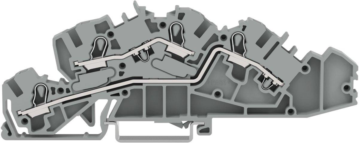 Weidmüller ZDL 2.5 /NT/L/PE Etagenklemme – 50 Stück, 2,5 Mm², 400V, 20A, Dunkelbeige
