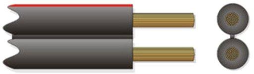 Lautsprecherkabel LSPR 2x1,5 rot/schwarz Eca - 100m Bund