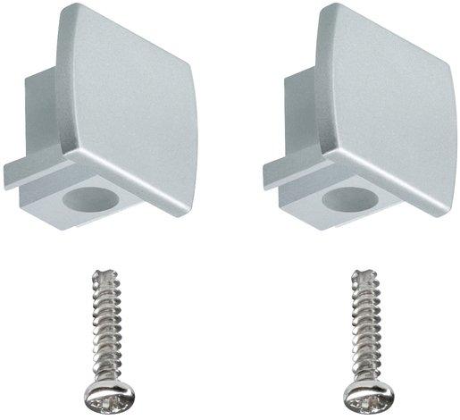 URail Universal Endcap 2er Pack Chrom matt Kunststoff