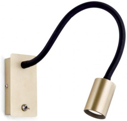 Wandleuchte Messing-matt LED 5W 300lm 3000K L:46cm mit Schalter