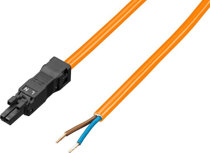 SZ Anschlussleitung für Einspeisung 2-polig 100-240 V L: 3000 mm orange