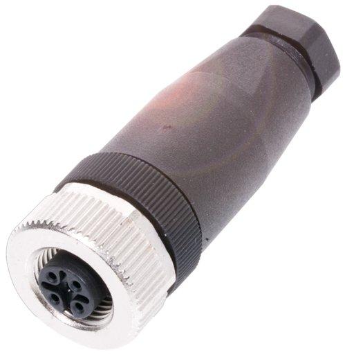 Steckverbinder M12 x 1 Buchse 4-polig gerade 250V IP67