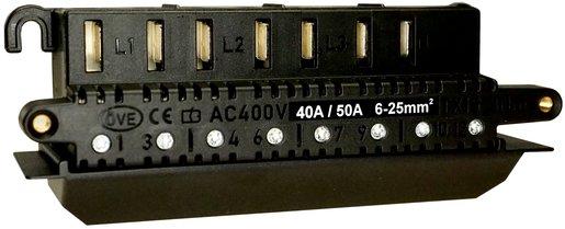 Steckleiste 4-polig (3P+N) Drehstrom 50A gG DUO-Anschluss