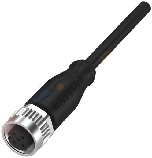 Steckverbinder M12 Buchse 4-polig freies Leitungsende PUR schwarz 10 m