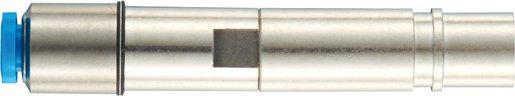Pneumatik-Kontakt mit Absperrung gerade Buchse Messing