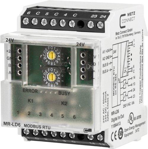 Modbus Modul RTU 6 analoge Eingänge / 2 Relaisausgänge MR-LD6