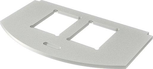 Montageplatte für GES R2 für 2xTyp C V2A 1.4301