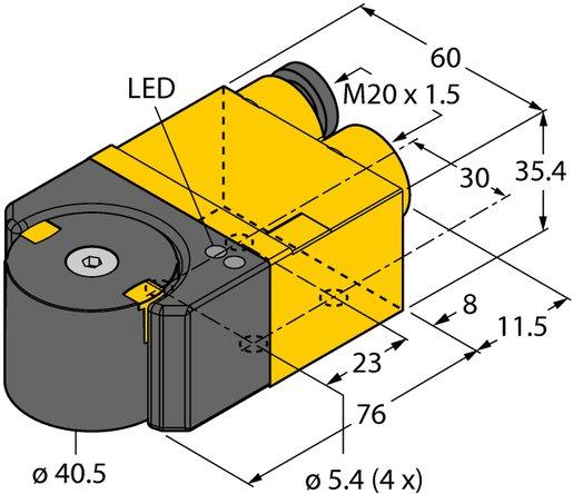 Induktiver Winkelsensor mit Analogausgang
