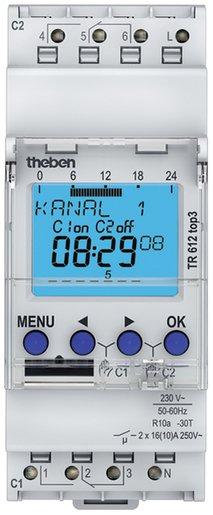Digitale Zeitschaltuhr TR 612 TOP3 2 Kanal mit Wochenprogramm
