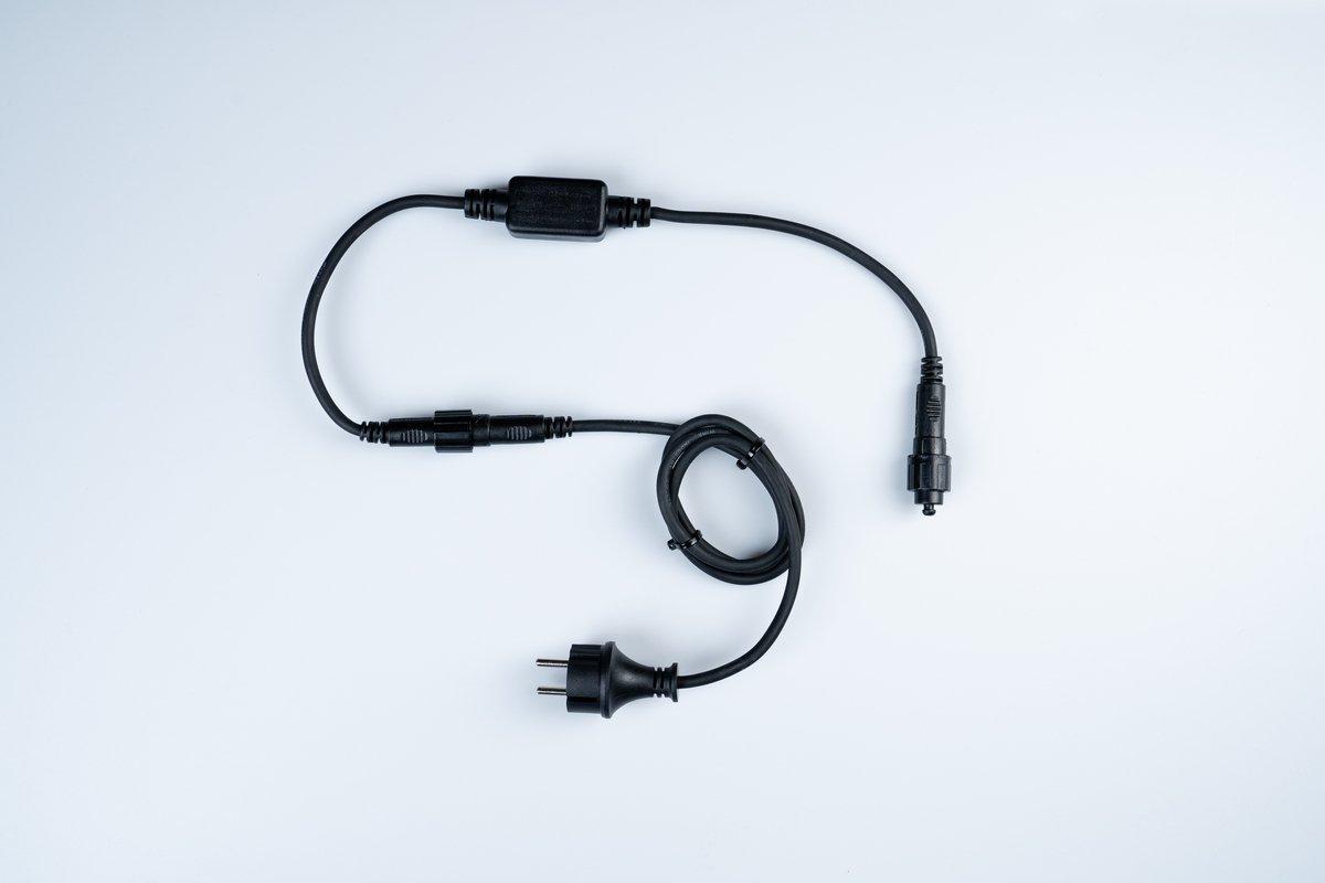 QuickFix LED Zuleitung EU 1,5m schwarzes Kabel