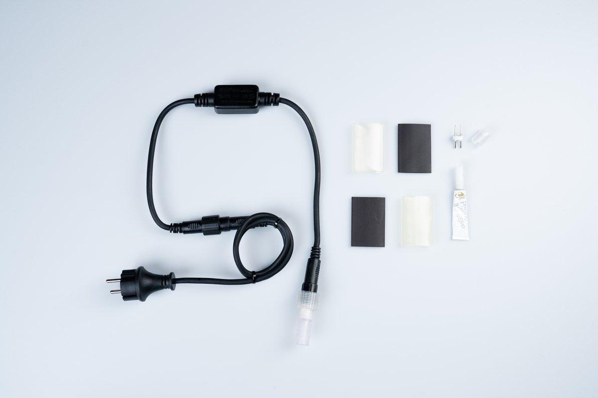 Anschluss-Set LED Lichtschlauch EU Stecker AC/DC