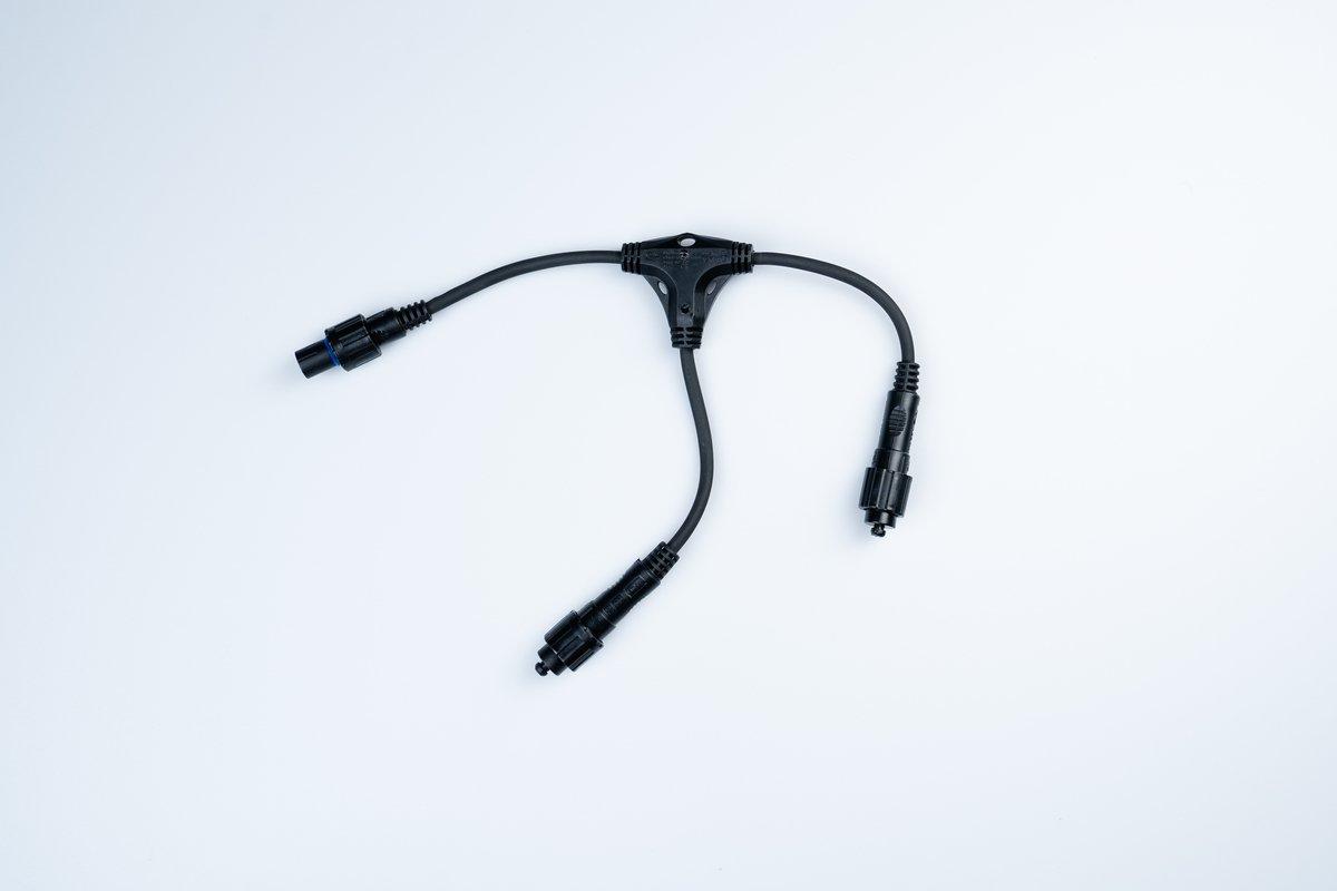 QuickFix Divider 2 T-Verbinder schwarzes Kabel