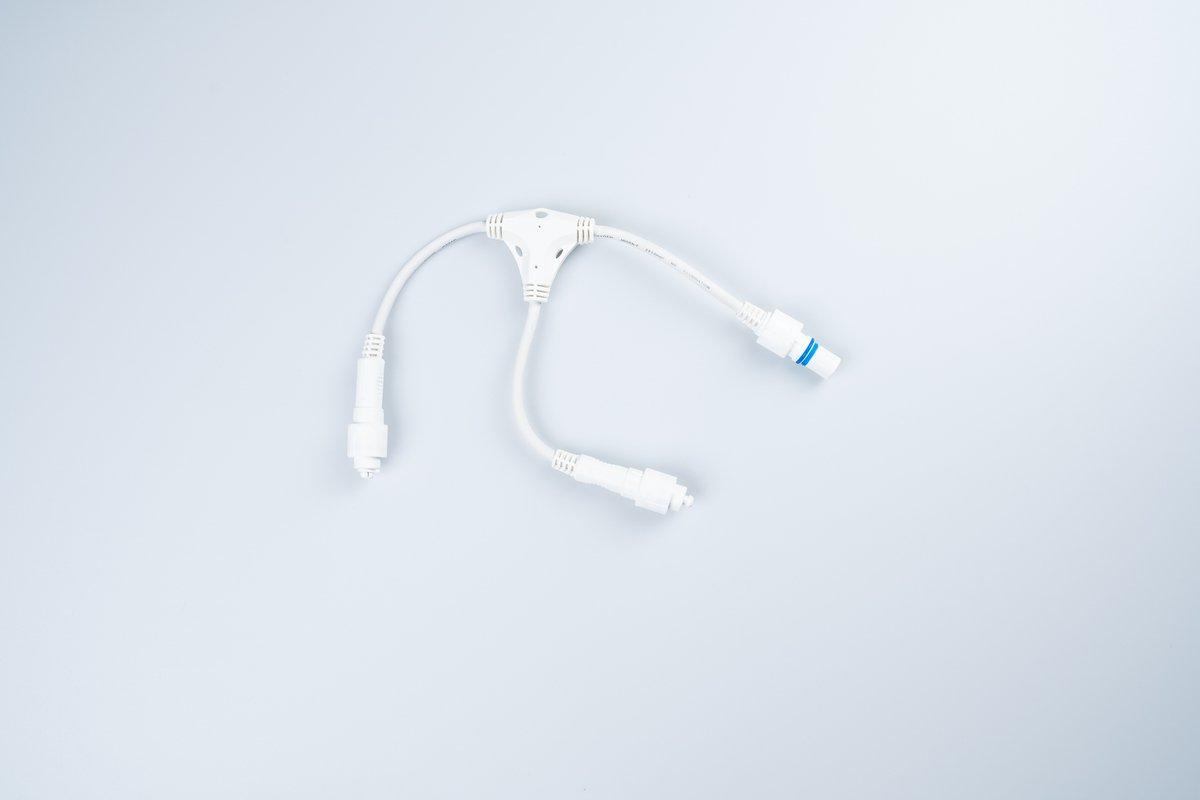 QuickFix Divider 2 T-Verbinder weißes Kabel