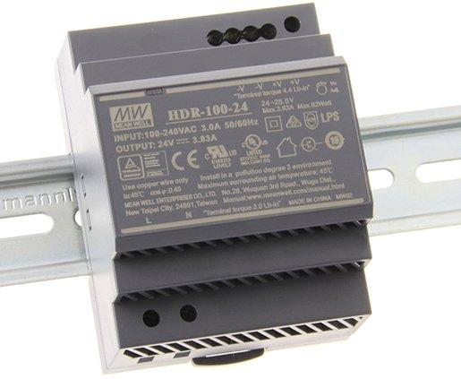 Schaltnetzteil für DIN - Schienenmontage 230 VAC / 24 VDC/ 4,2A
