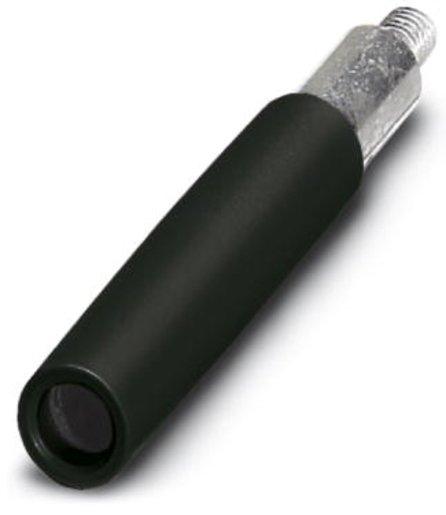 Prüfsteckerbuchse Messing 6x6mm Stiftdurchmesser 4,1mm schwarz