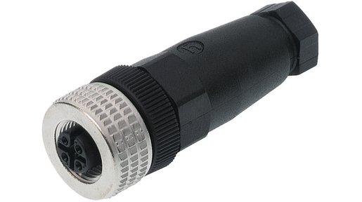 Kabelbuchse M12 gerade 5-polig M12 50 V AC/DC - 4A IP67 Schraubklemmen