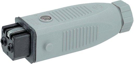 Kupplungsdose gerade 2-polig+ PE 250V AC - 10 A Schraubanschluss IP54