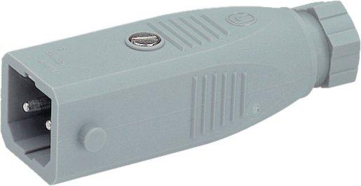 Kabelstecker gerade 2-polig + PE 250 V AC - 10 A Schraubanschluss IP54