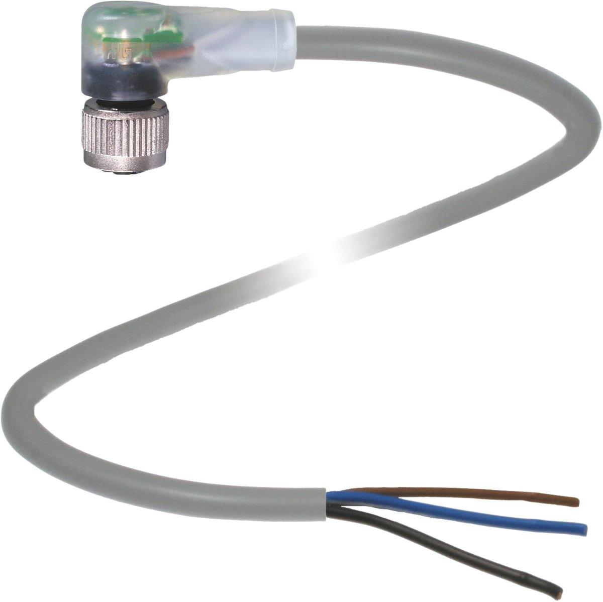 Kabeldose M12 3-polig PUR-Kabel 5m 3x0,34mm²