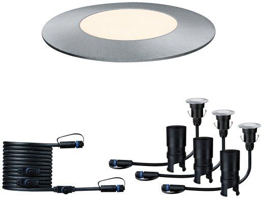 Plug+Shine Set 3x Boden Einbauleuchte IP65 3000K 3x2,5W 24V 55mm