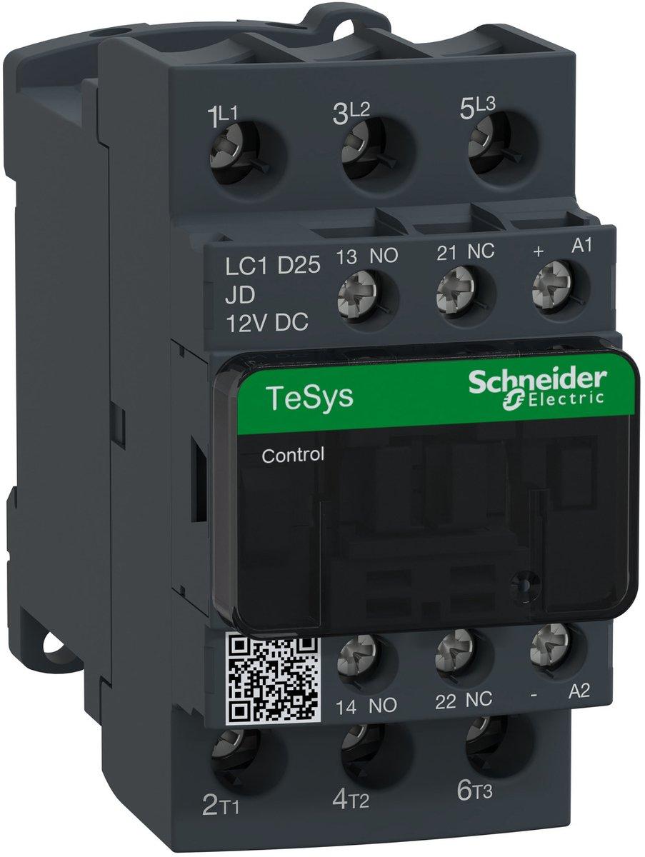 Leistungsschütz 3-polig 1S + 1Ö 11 kW 400 V AC3 25 A Spule 12 V DC