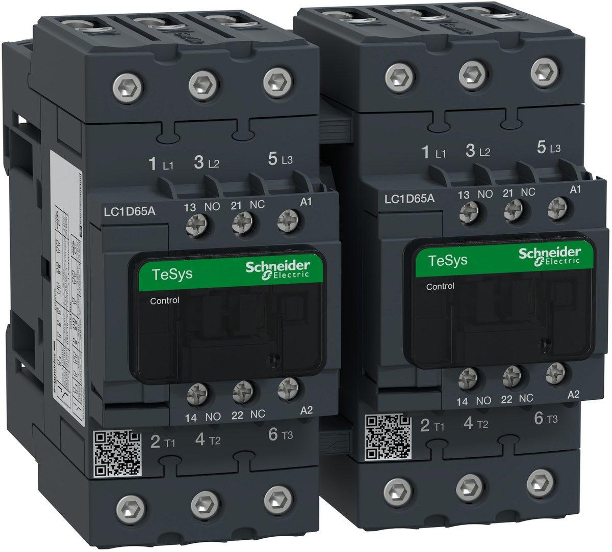 Wendeschützkombination 3-polig 1S + 1Ö 30 kW 400 V AC3 65 A Spule 230 V 50/60 Hz