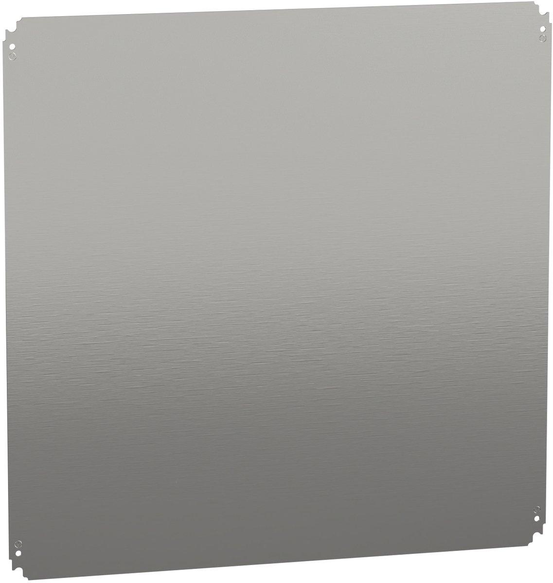 Einfache Montageplatte H 800 x B 800 mm aus verzinktem Stahl