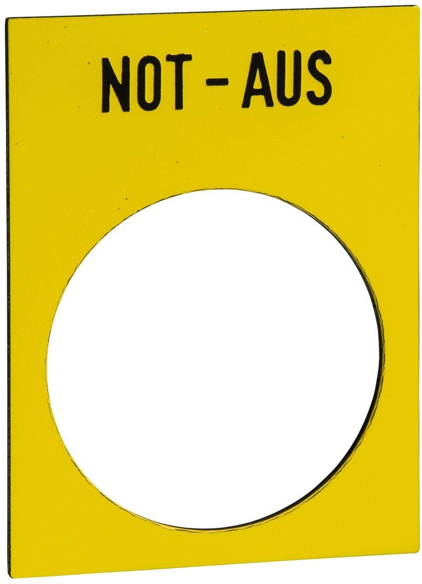 Anzeigeschild Gelb NOT-AUS