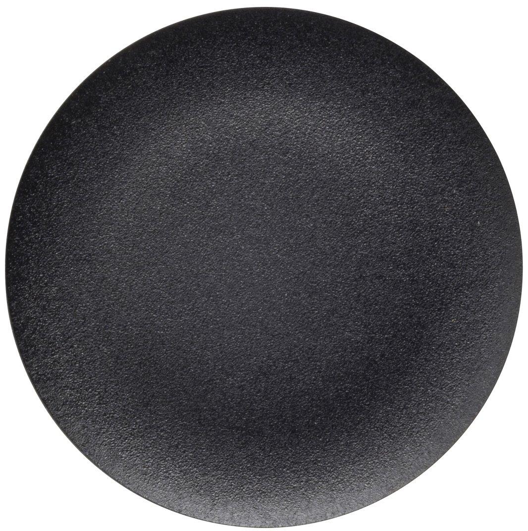 Tastenschild schwarz neutral für Frontelement rund flach Drucktaster