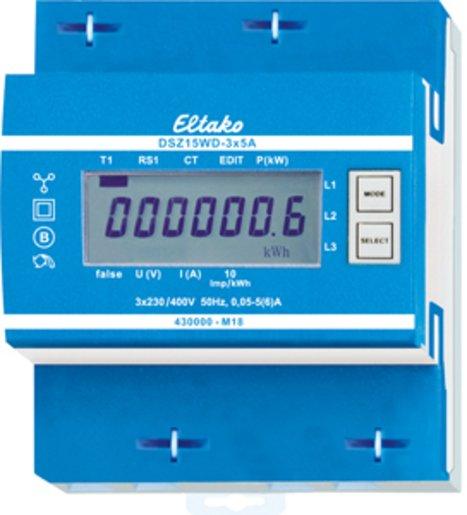Wandler-Drehstromzähler 3x5A MID geeicht