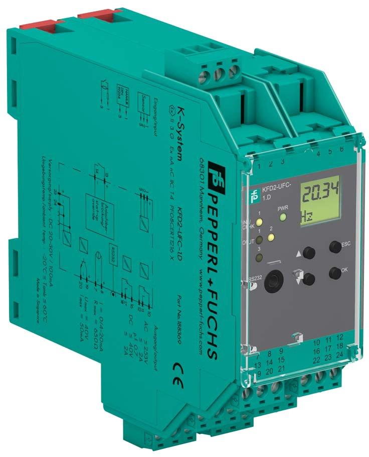 Frequenzmessumformer mit Grenzwerten 1-Kanal 24V DC Relais-/Transistorausgang