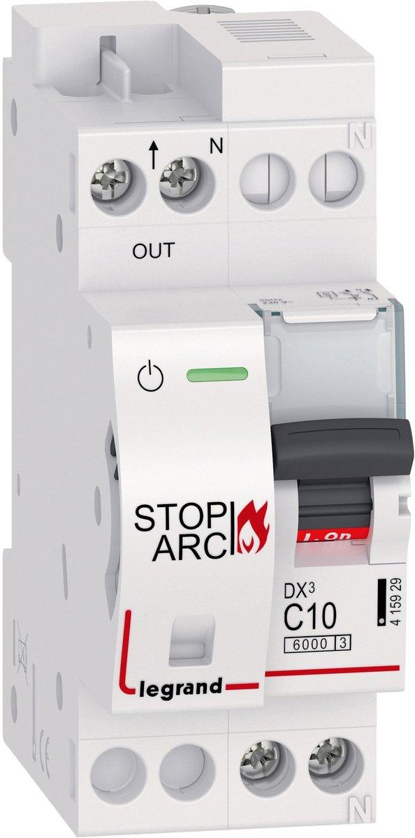 Brandschutzschalter mit LS-Schalter AFDD DX3 C10 6kA 1P+NR 10A