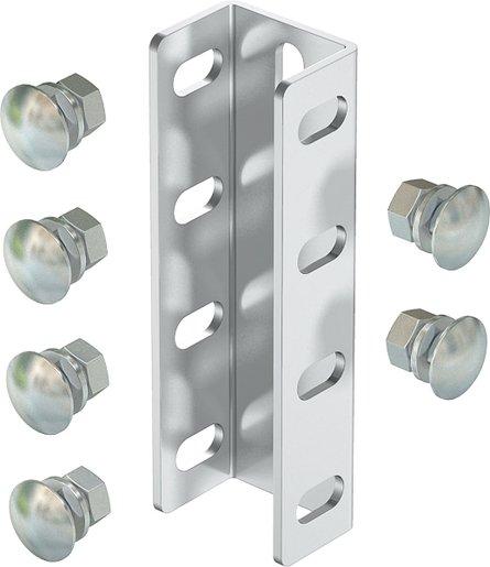 U-Stiel-Verbinder inklusive Flachrundschrauben 200x61 V2A 1.4301