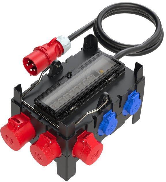 Kunststoff-Mobilverteiler Ischl 1xCEE32/5 2xCEE16/5 6xSSD 2m