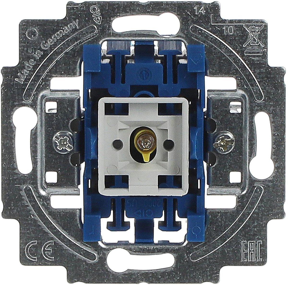 Wippkontrollschalter-Einsatz Aus- und Wechselschaltung mit Glimmlampe 16 A