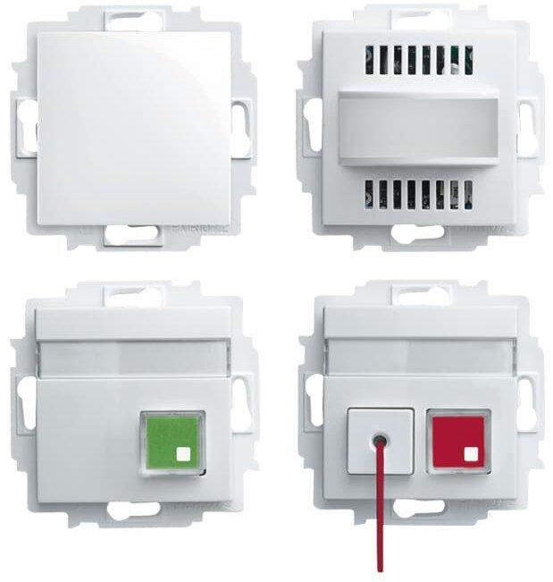 Ruf-Set für Behinderten-WC Busch-Infoline Notrufanlage  alpinweiß - balance SI