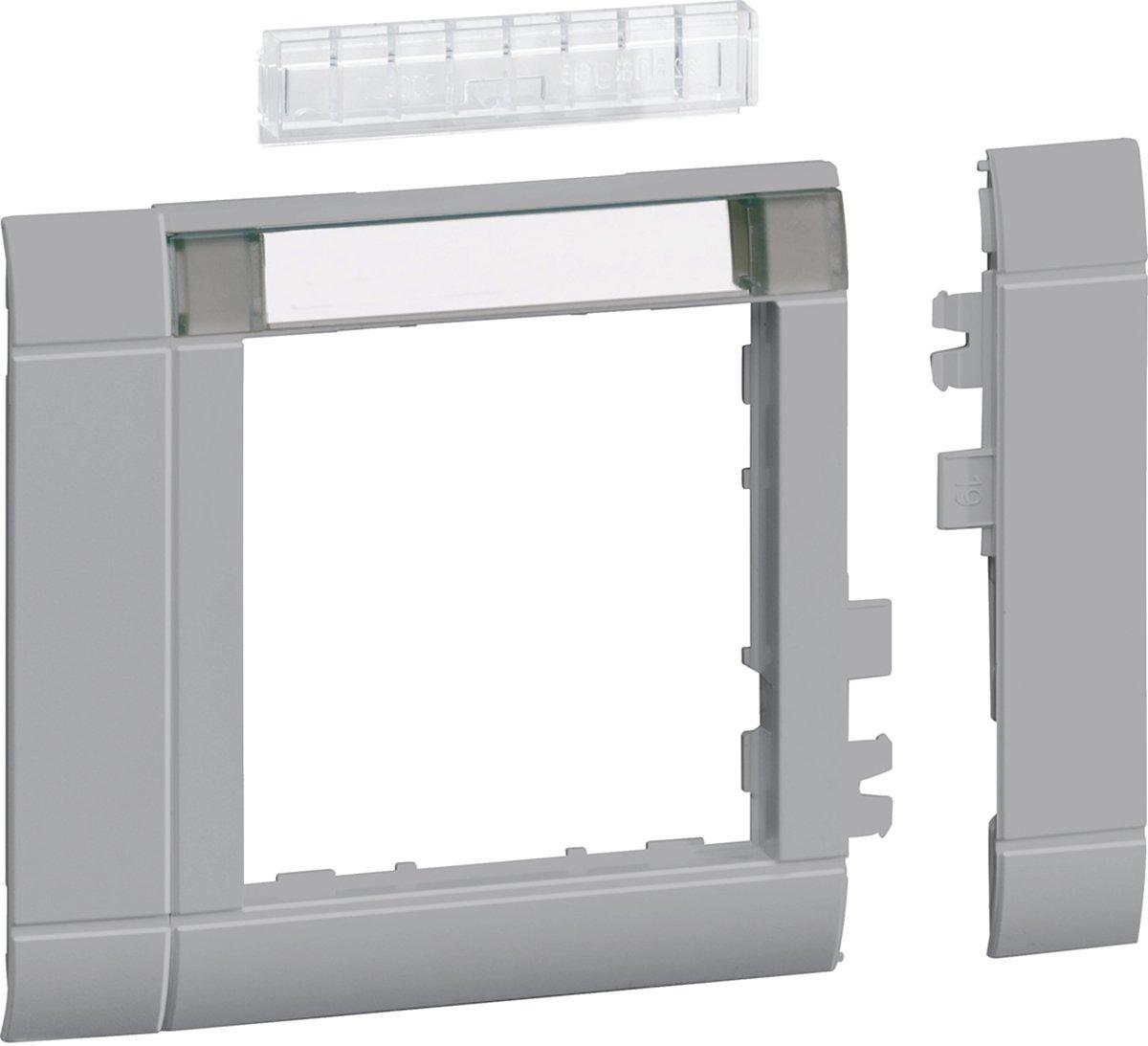 Rahmenblende modular ZS 55 Oberteil 80 hfr Beschriftungsfeld lack alu 9006