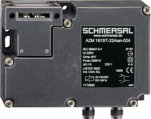 Sicherheitszuhaltung 2x M16x1,5 2 Steckverbinder M12 4- und 8-polig