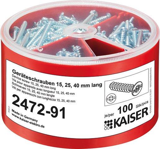 Geräteschrauben-Box je 100 Stk. Ø 3,2 x Länge 15/25/40 mm