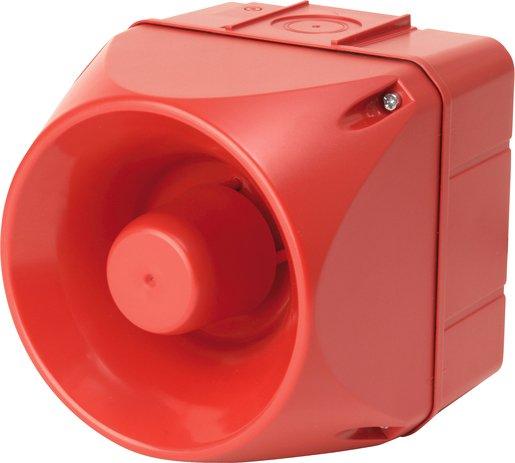 ASM Mehrtonsirene 32 Töne Größe 2 - 24 bis 48 V AC/DC ROT