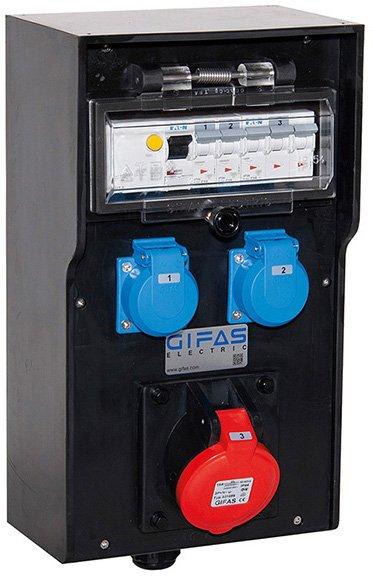 VG AP Steckdosenverteiler BR 7300 IP44 CEE16A Schuko FI LS M25