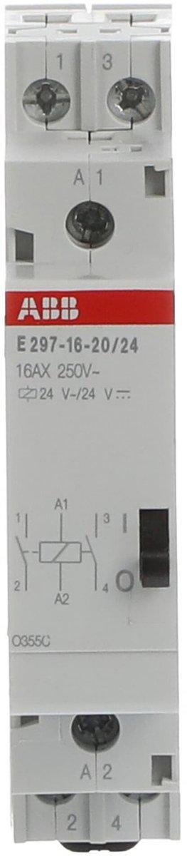 Installationsrelais Spule 24 VAC/ 24 VDC 16 A 2 NO E297-16-20/24
